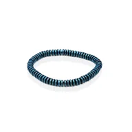 Bransolety męskie - Bransoletka koraliki w kolorze niebieskim EM 2 - EM Men's Accessories - miniaturka - grafika 1