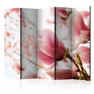 Parawany - Parawan 5-częściowy - Różowa magnolia II [Room Dividers] (rozmiar 225x172) - miniaturka - grafika 1