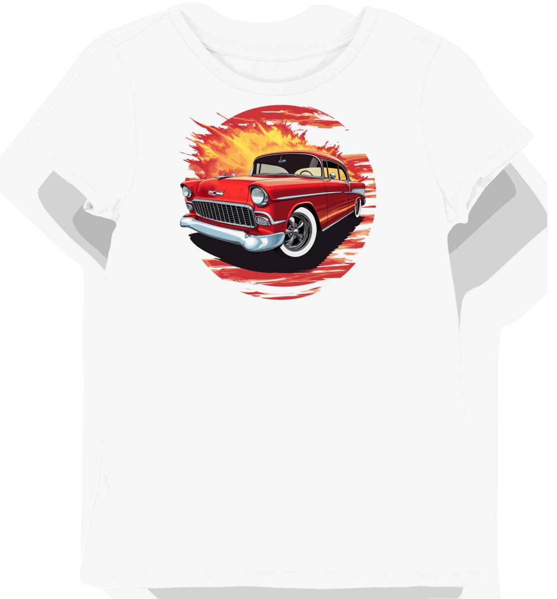 Koszulka damska biała Z Klasycznym Stylem Bel Air 1955 M