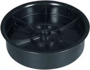 Pokrywa dno tworzywowa PP dn 425mm, do studni z osadnikiem, na zewnątrz rury trzonowej korugowanej DN/ID 425mm, bez uszczelki, kolor czarny (studnia - Akcesoria hydrauliczne - miniaturka - grafika 1