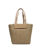 Torebki damskie - Calvin Klein Torebka Ck Raffia Medium Shopper K60K613174 Brązowy - miniaturka - grafika 1