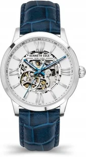 Zegarek Zegarek męski KENNETH COLE KCWGE2122403 niebieski klasyczny skeleton - Zegarki męskie - miniaturka - grafika 1