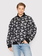 Kurtki i kamizelki sportowe męskie - New Era Kurtka bomber Chicago Bulls All Over Logo 12893178 Czarny Regular Fit - miniaturka - grafika 1