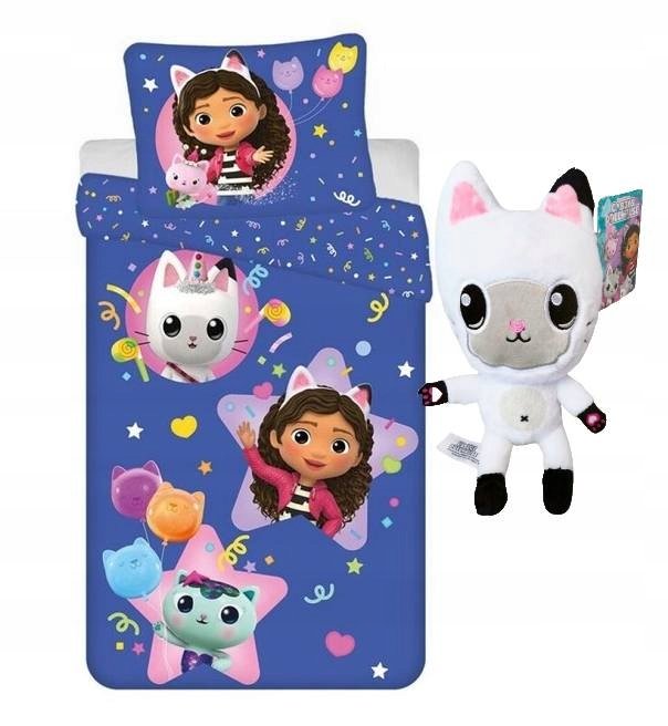 Koci Domek Gabi Pościel dziecięca 140X200 Maskotka Kotek Kiciuś Panduś