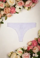 Majtki damskie - Białe Bezszwowe Majtki Stringi Cevlun - miniaturka - grafika 1