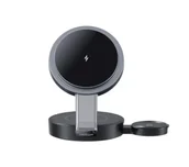 Ładowarki do telefonów - USAMS 3w1 15W Szary - miniaturka - grafika 1