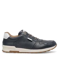 Półbuty męskie - Sneakersy Rieker 15108-14 Niebieski - miniaturka - grafika 1