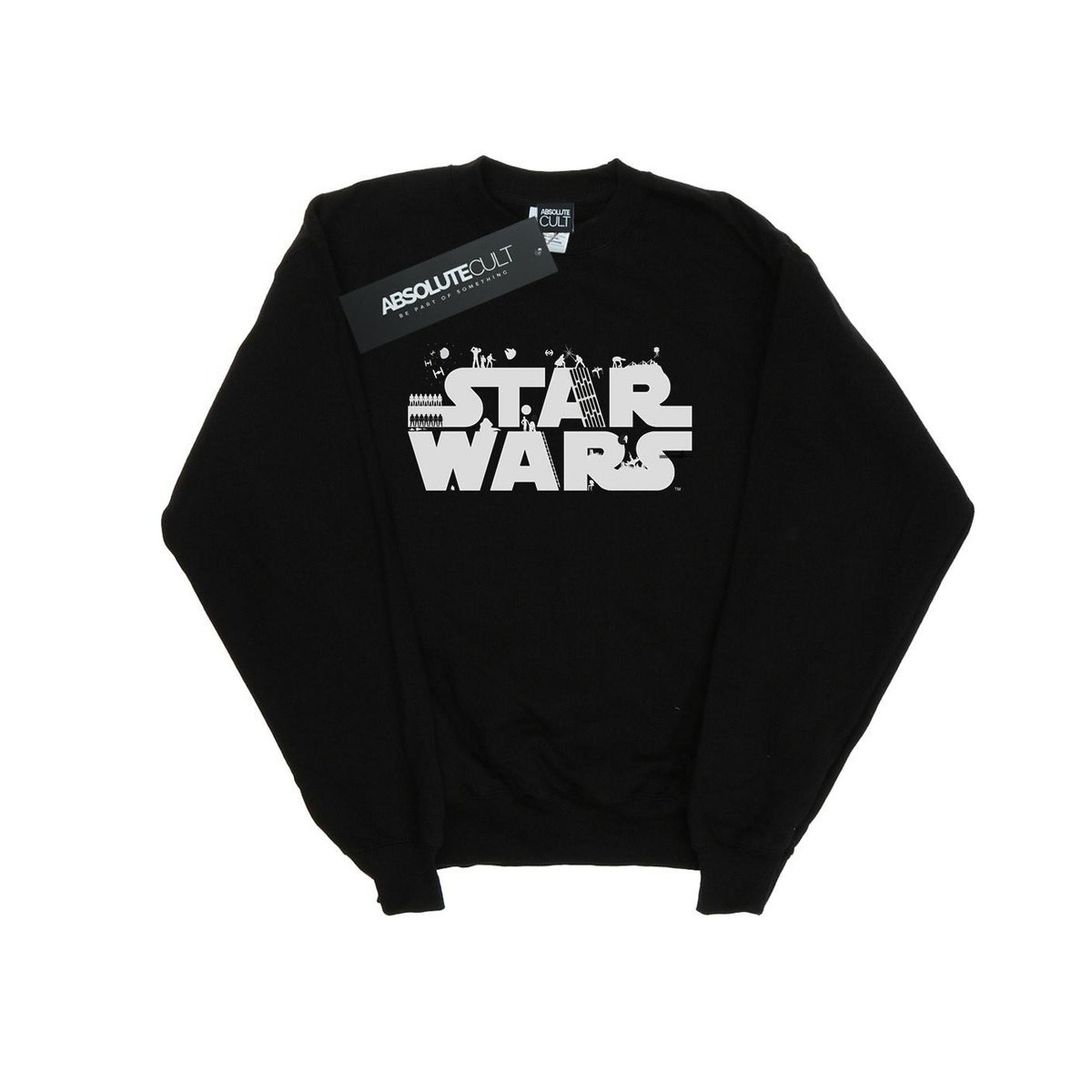 Star Wars Damska Bluza Z Minimalistycznym Logo (S (52-55 Cm) / Czarny)