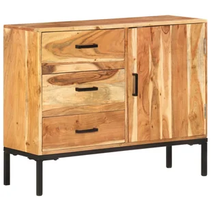 vidaXL Lumarko Komoda, 88x30x73 cm, lite drewno akacjowe 329247 - Szafki do salonu - miniaturka - grafika 13