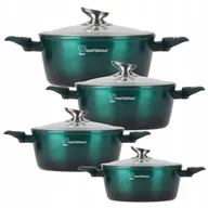 Zestawy garnków i patelni - Zestaw Garnków Marmurowych 8 El. 16-28 Cm Indukcja Gaz Elektryczna Zielone - miniaturka - grafika 1