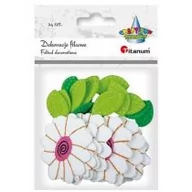 Zabawki kreatywne - Titanum Naklejki filcowe 3D kwiatki, listki mix 24 szt. - miniaturka - grafika 1