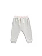 Bluzy dla chłopców - Koton Baby Girl Jogger spodnie dresowe ze sznurkiem, jasnoszary (Krem), 12-18 Miesiące - miniaturka - grafika 1