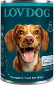 Mokra karma dla psów - Lovdog Wild Boar & Roe Deer puszka 400g - miniaturka - grafika 1