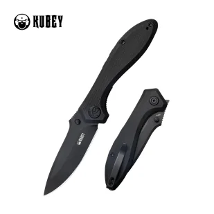 Nóż składany Kubey Ruckus Black G10, Dark Stonewashed AUS-10 by Sherif Manganas (KU314O) - Noże - miniaturka - grafika 1