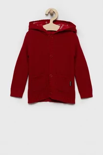 Swetry dla chłopców - Guess sweter bawełniany dziecięcy kolor czerwony lekki - grafika 1