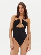 Stroje kąpielowe - Calvin Klein Swimwear Strój kąpielowy KW0KW02813 Czarny - miniaturka - grafika 1