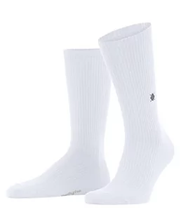 Burlington Mężczyźni Skarpety Boston M SO Organiczna Bawełna jednokolorowe 1 Para, Biały (White 2000), 40-46 - Skarpetki męskie - miniaturka - grafika 1