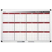 Tablice i flipcharty - BI-OFFICE Planer, Tablica suchościeralno-magnetyczna do planowania rocznego GA0375170 - miniaturka - grafika 1