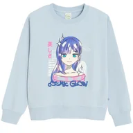 Bluzy dla dziewczynek - Cool Club, Bluza dziewczęca, niebieska - miniaturka - grafika 1