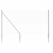 Ogrodzenia - Lumarko Ogrodzenie z ogniwową siatką z słupkami Srebrny 25 x 1,2 m Stal - miniaturka - grafika 1