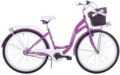 Rowery - Rower miejski 28 damski Kozbike fioletowy (K5) 3 biegi - miniaturka - grafika 1