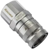 Chłodzenie wodne - Chłodzenie wodne Koolance QD3 Złącze szybkozłączki proste żeńskie na 16/10mm - no-spill, srebrne QD3-FT10X16 - miniaturka - grafika 1