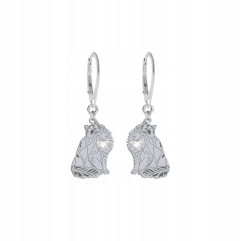 Kolczyki Srebrne Ragdoll 925 Prezent Kobieta Biżuteria GRAWER GRATIS