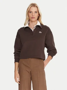 Lacoste Bluza SF5275 Brązowy Relaxed Fit - Bluzy damskie - miniaturka - grafika 1