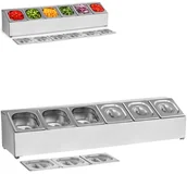 Akcesoria i części do robotów kuchennych - Royal Catering Ekspozytor stojak na pojemniki 6x GN 1/6 + pojemniki z pokrywkami 1008805 - miniaturka - grafika 1