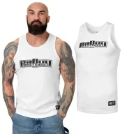 Odzież taktyczna i umundurowanie - Tank Top Pit Bull Heavy Weight 240 Rib Classic Boxing '24 - Biały - miniaturka - grafika 1