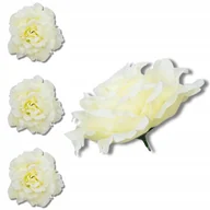 Sztuczne kwiaty - Róża Kremowa główka RÓŻA do wieńca RÓŻE do stroików Sztuczne Kwiaty 12 szt - miniaturka - grafika 1