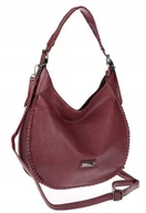 Torebki damskie - Torebka Damska Worek shopper włoska marka CHARRO pojemna CH5528 Bordowa - miniaturka - grafika 1