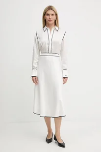 Karl Lagerfeld sukienka kolor biały midi rozkloszowana A3W13021 - Sukienki - miniaturka - grafika 1