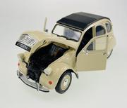 Samochody i pojazdy dla dzieci - WELLY CITROEN 2CV BEŻOWY 1:24 SAMOCHÓD NOWY METALOWY MODEL - miniaturka - grafika 1