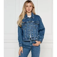 Kurtki damskie - Guess Jeans Kurtka jeansowa | Oversize fit - miniaturka - grafika 1