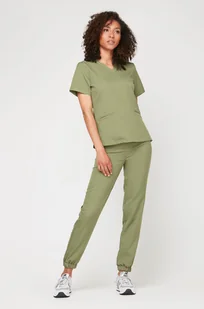 Bluza Medyczna Emily Oliwkowa Rozmiar: M - Odzież medyczna - miniaturka - grafika 1