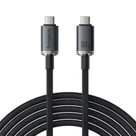 Kable USB - Kabel USB-C do USB-C Baseus Crystal Shine 100W, 1,5m 20Gb (czarny) - miniaturka - grafika 1