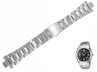 Akcesoria do zegarków - Bransoleta CASIO EF-125 EF-125D srebrna oryginalna - miniaturka - grafika 1
