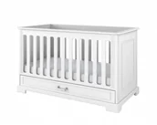 Łóżeczka i kojce - Łóżeczko dziecięce z szufladą ines elegant white 140x70 - miniaturka - grafika 1