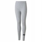 Legginsy - Legginsy dla dzieci Puma ESS Logo Leggings jasnoszare 587035 04 152cm - miniaturka - grafika 1