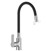 Baterie kuchenne - Bateria kuchenna Invena Ksanti z ruchomą 2-funkcyjną wylewką czarny srebrny - miniaturka - grafika 1