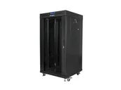 Szafy rack - Lanberg szafa rack stojąca 19'' 22U 600x600 czarna drzwi szklane LCD V2 FF01-6622-12BL - miniaturka - grafika 1