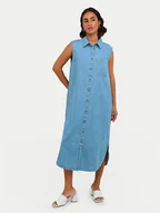Sukienki - Kaffe Sukienka jeansowa Louise 10508518 Niebieski Regular Fit - miniaturka - grafika 1
