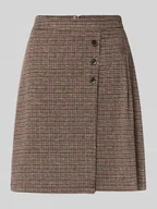 Spódnice - Spódnica mini z ozdobnymi guzikami - miniaturka - grafika 1