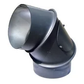 Akcesoria kominkowe - Kolano czarne 130 nastawne - miniaturka - grafika 1