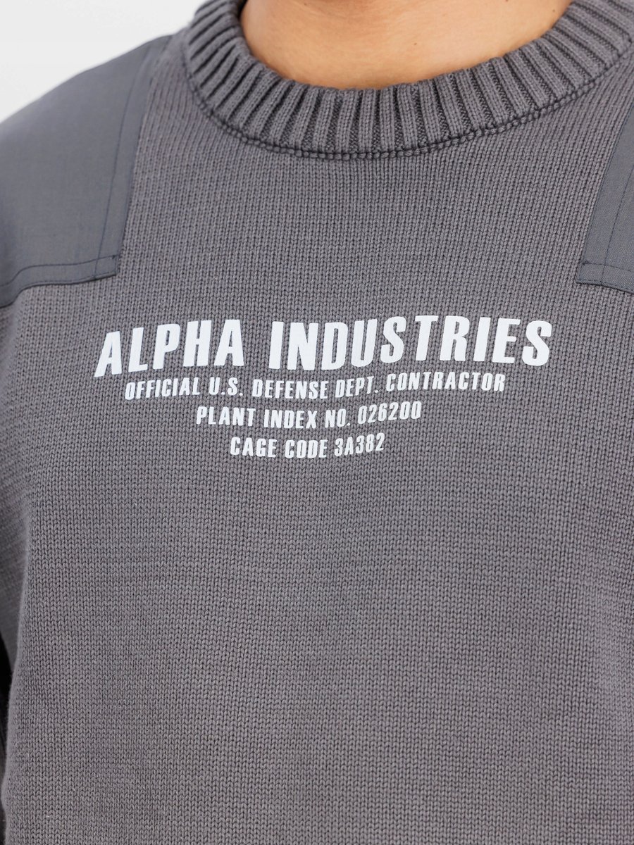Alpha Industries Sweter Military (258402) vintage grey
