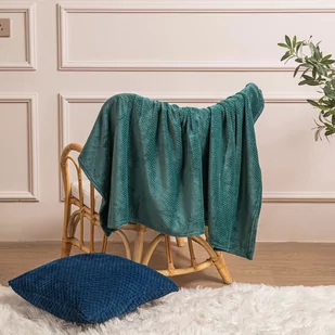 Koc 200 x 220 Pluszowy Mikrofibra Willy Butelkowy - Koce - miniaturka - grafika 3