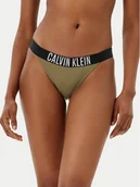 Stroje kąpielowe - Calvin Klein Swimwear Dół od bikini KW0KW02857 Zielony - miniaturka - grafika 1