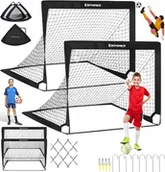 Piłka nożna - X2 Bramka Piłkarska Dla Dzieci Składana Treningowa Ogrodowa Przenośna 120Cm - miniaturka - grafika 1