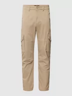 Spodnie męskie - Spodnie cargo o kroju tapered fit z kieszeniami cargo - miniaturka - grafika 1